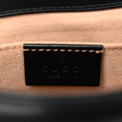 Gucci Calfskin Matelasse Mini GG Marmont Shoulder Bag Black 6 of 11