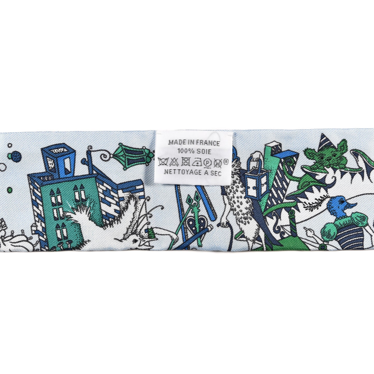 Silk La Folle Parade Twilly Bleu Ciel Vert Cobalt