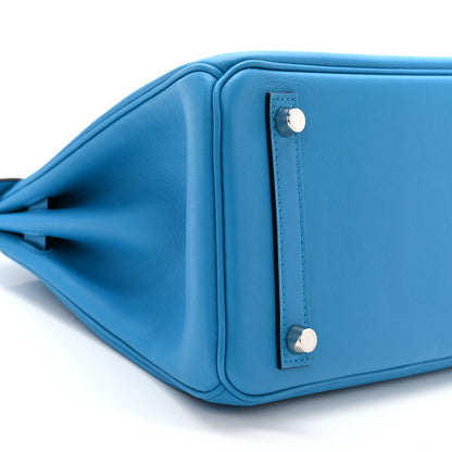 Hermes Swift Birkin 25 Bleu Frida 9 of 11