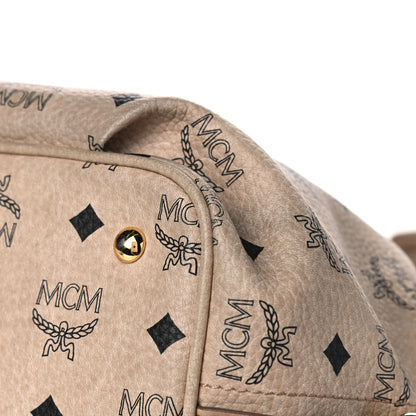 MCM Visetos Essential Drawstring Bucket Bag Beige 15 of 20