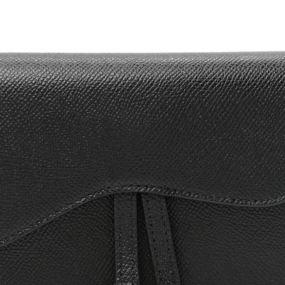 Christian Dior Grained Calfskin Saddle Belt Clutch Black 7 of 9