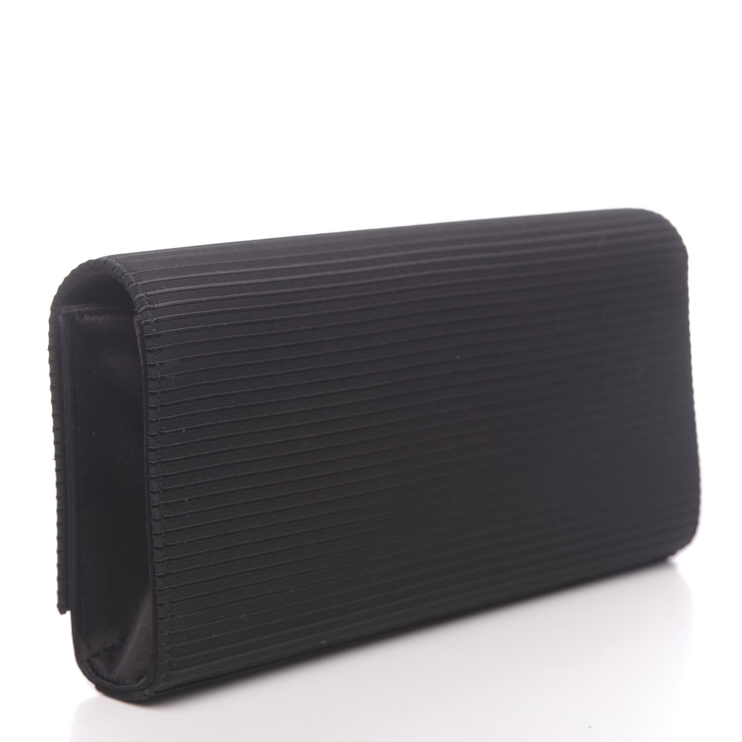 Saint Laurent Viscose Monogram Cassandre Clutch Black 3 of 9