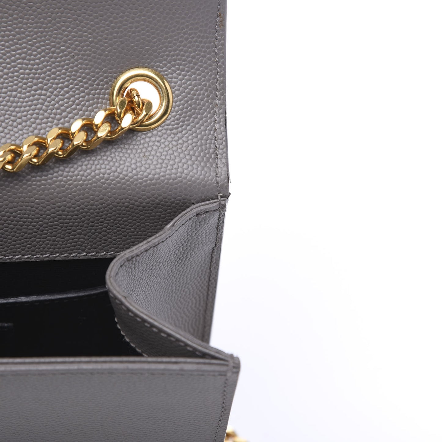 Grain De Poudre Small Monogram Kate Satchel Fog