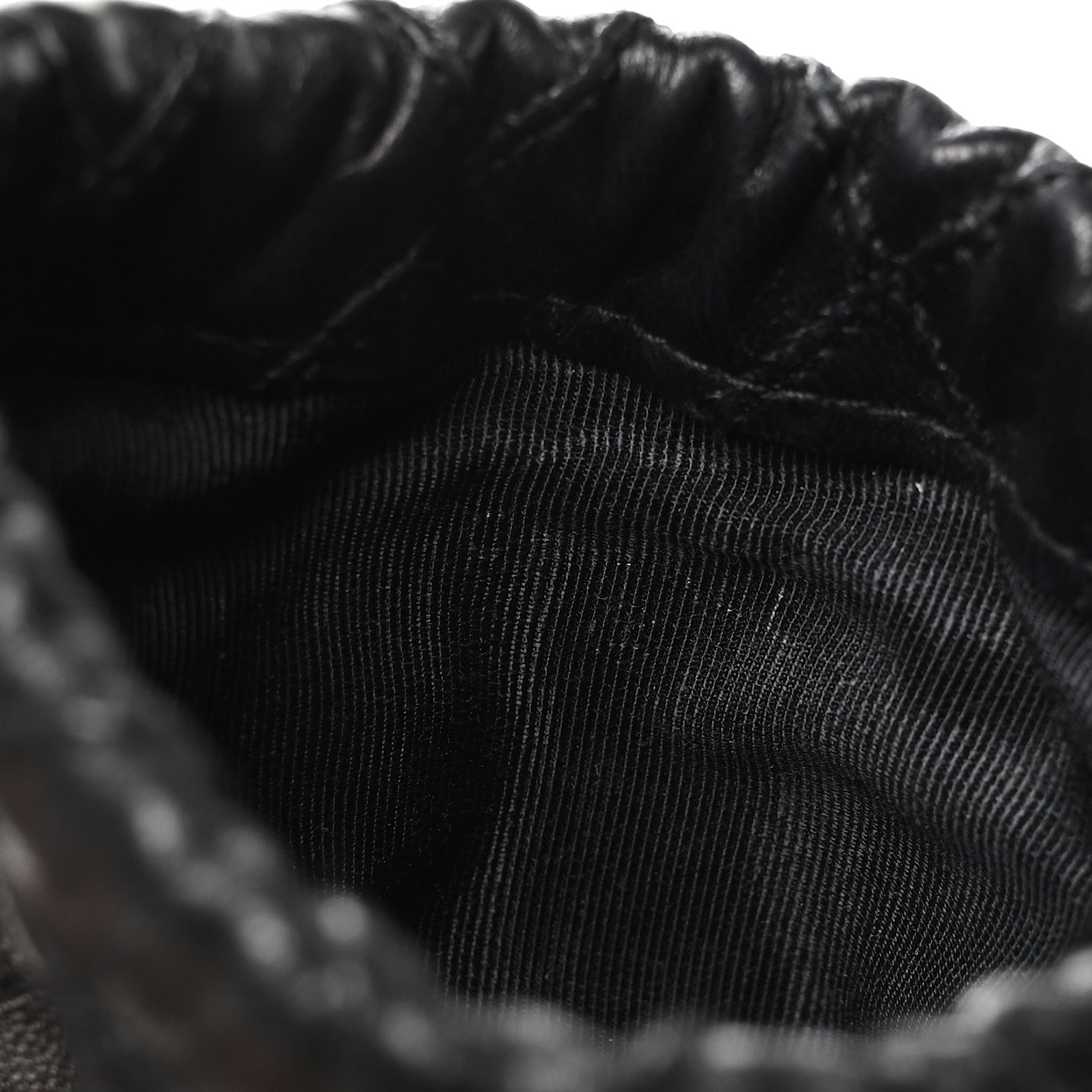 Chanel Calfskin Quilted Drawstring Pouch Black 7 of 8