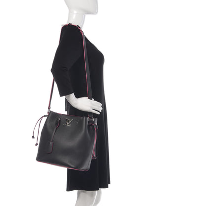Louis Vuitton Calfskin Lockme Bucket Black 2 of 9