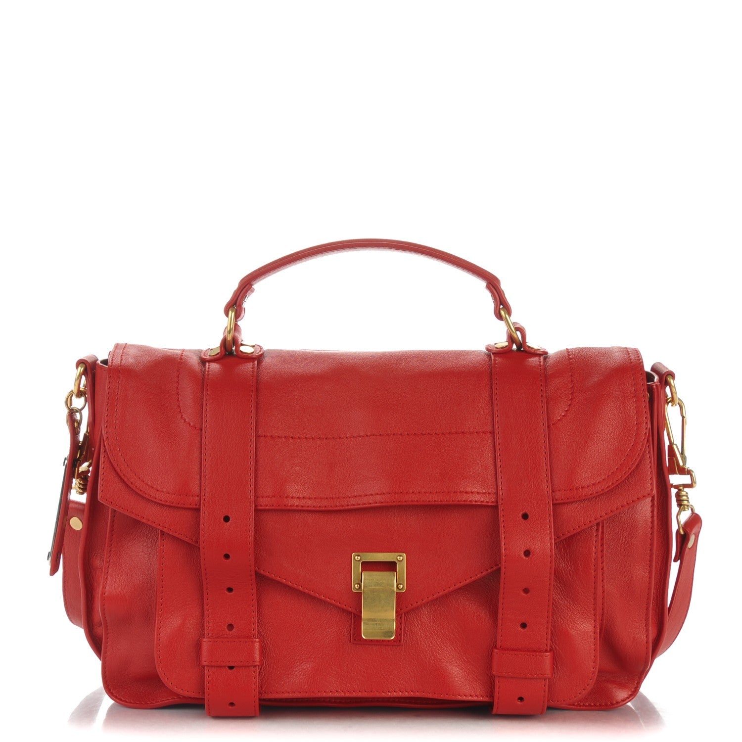 Proenza Schouler Lambskin Medium PS1 Satchel Red 1 of 8