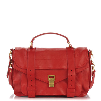 Proenza Schouler Lambskin Medium PS1 Satchel Red 1 of 8