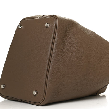 Hermes Taurillon Clemence Picotin Lock 22 MM Etoupe 9 of 9