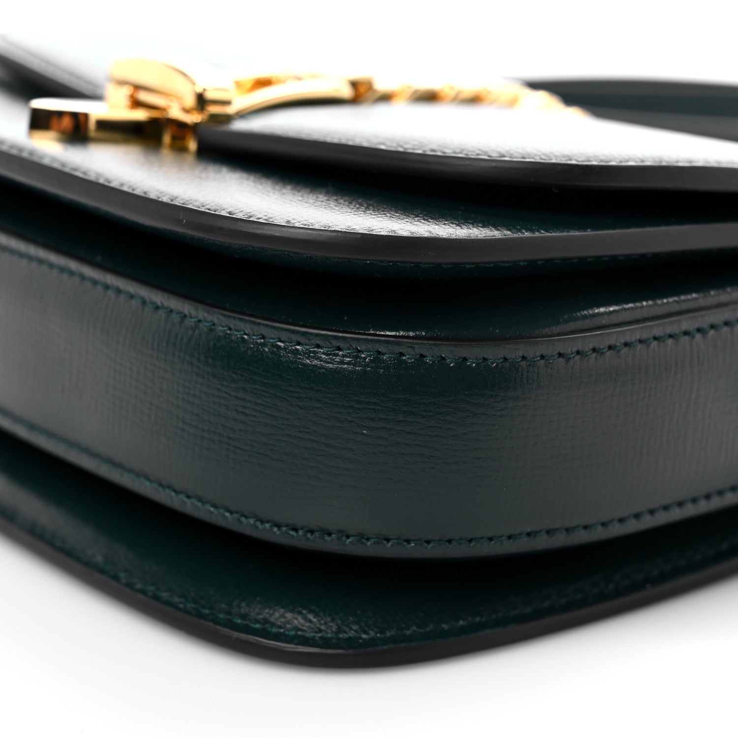 Gucci Azalea Calfskin Mini Sylvie 1969 Flap Messenger Bag Green 10 of 10