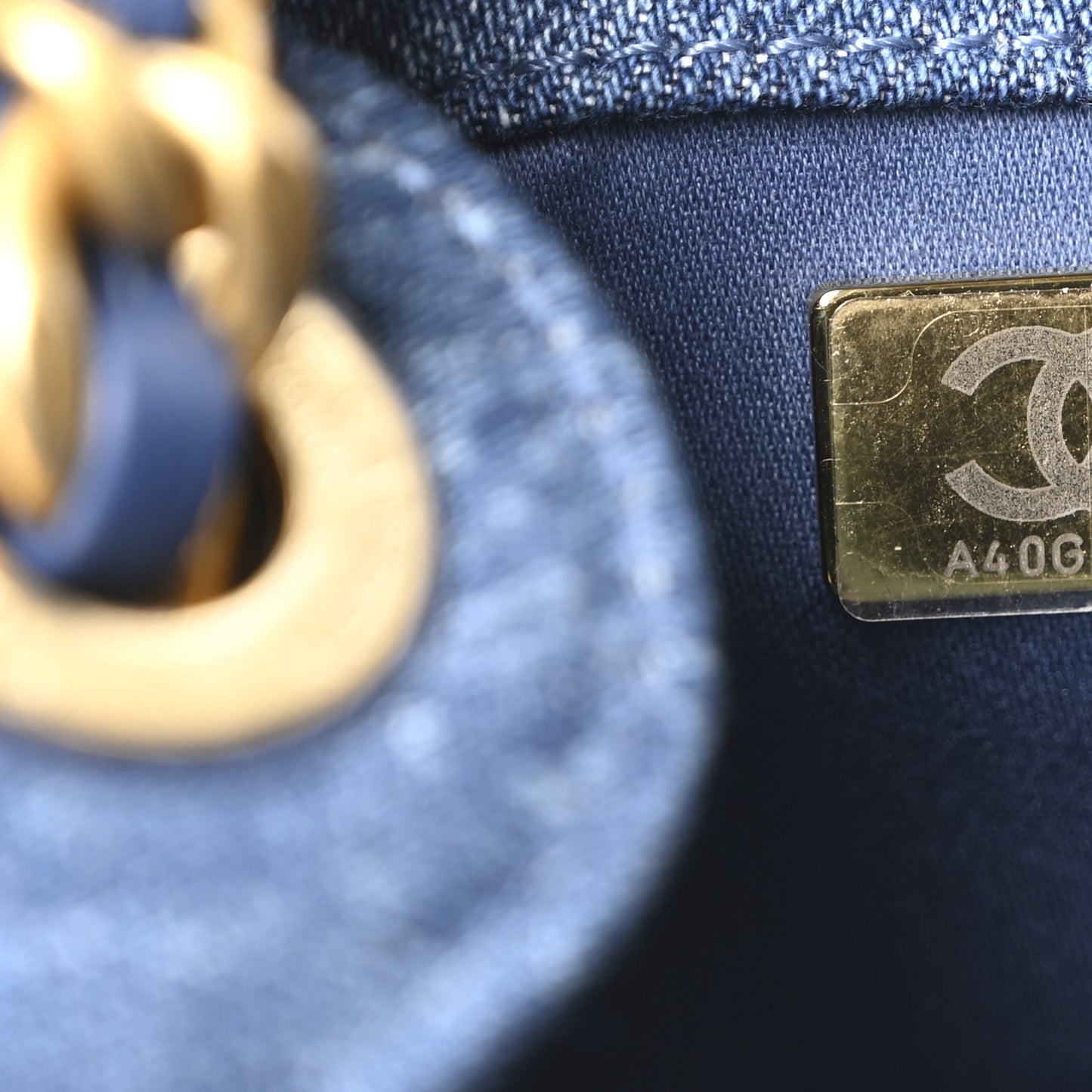 Washed Denim Quilted Small Chanel 25 Handbag Blue