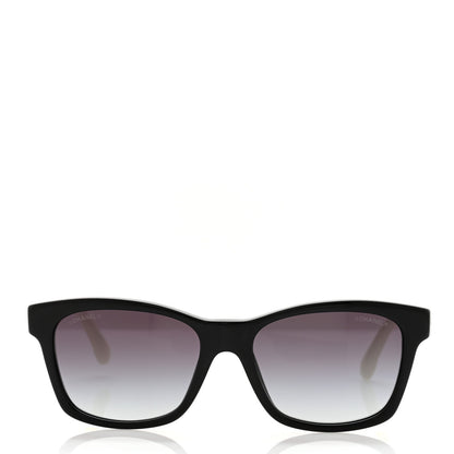 Chanel Acetate Quilted CC Square Sunglasses 5484 White Black 2 of 8