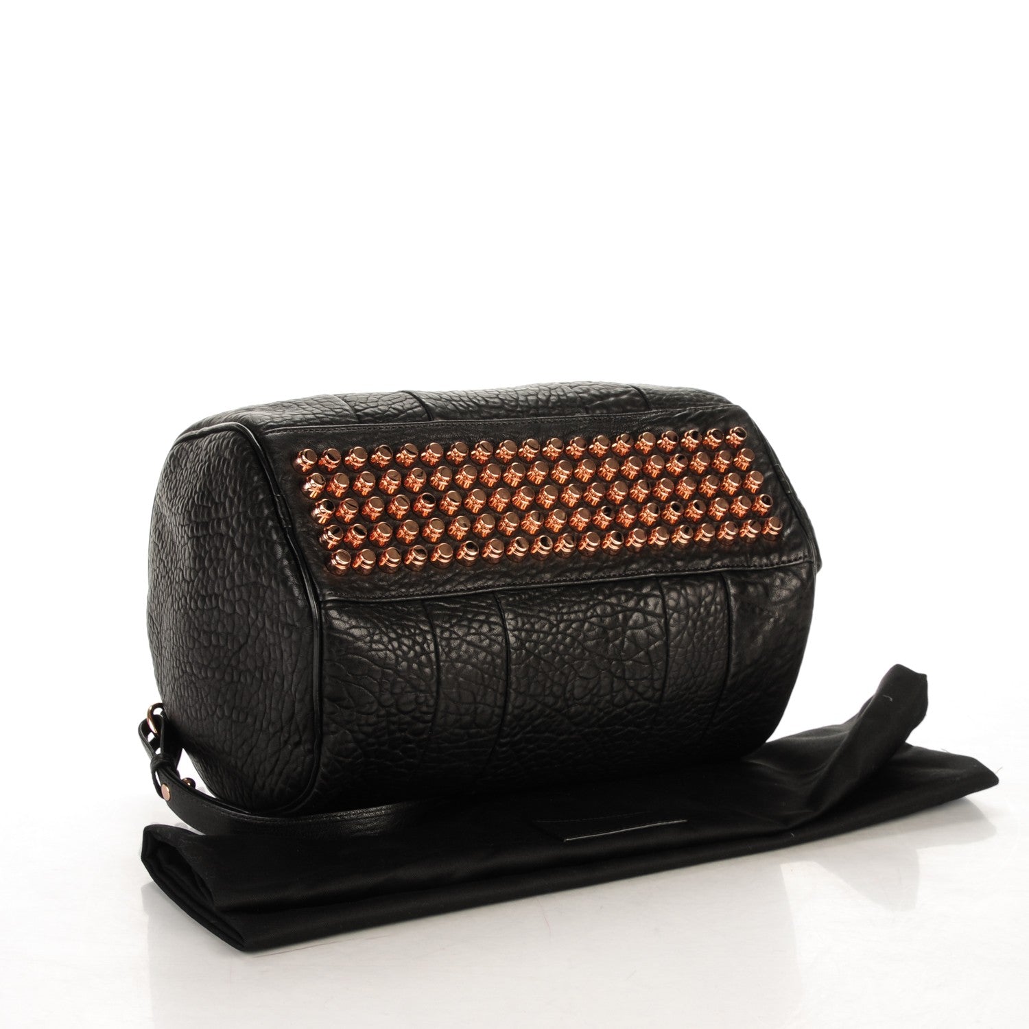 Alexander Wang Pebbled Lambskin Rocco Black Rose Gold Hardware 3 of 7