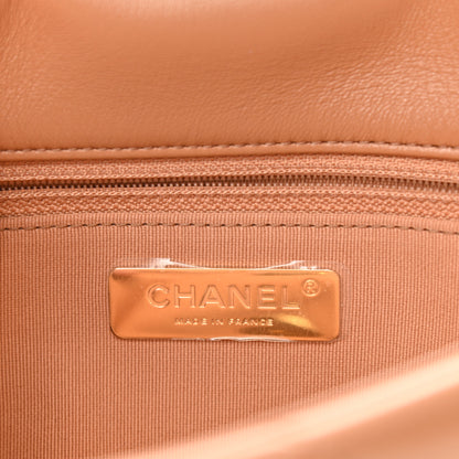 Chanel Lambskin Quilted Medium Chanel 19 Flap Brown 6 of 10