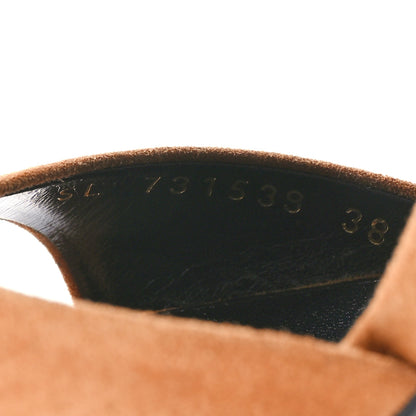Saint Laurent Suede Paz 105 Ankle Strap Sandals  38 Cachemire Light Brown 8 of 10