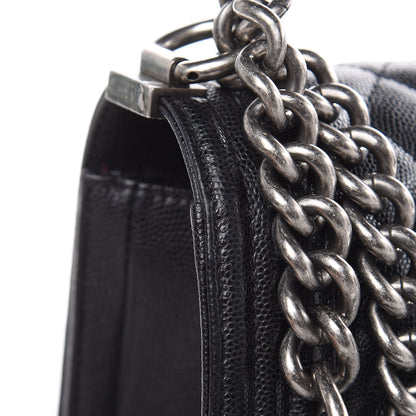 Chanel Caviar Quilted Medium Boy Flap Black 10 of 14