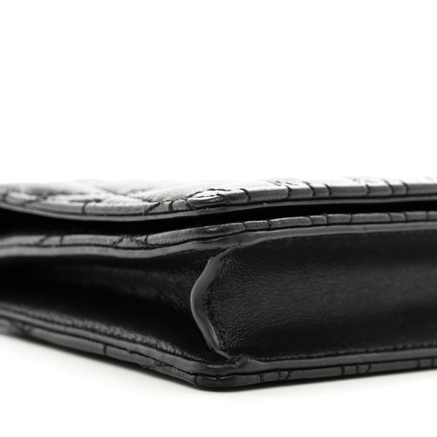 Nappa Quilted Virtus Clutch Bag Black