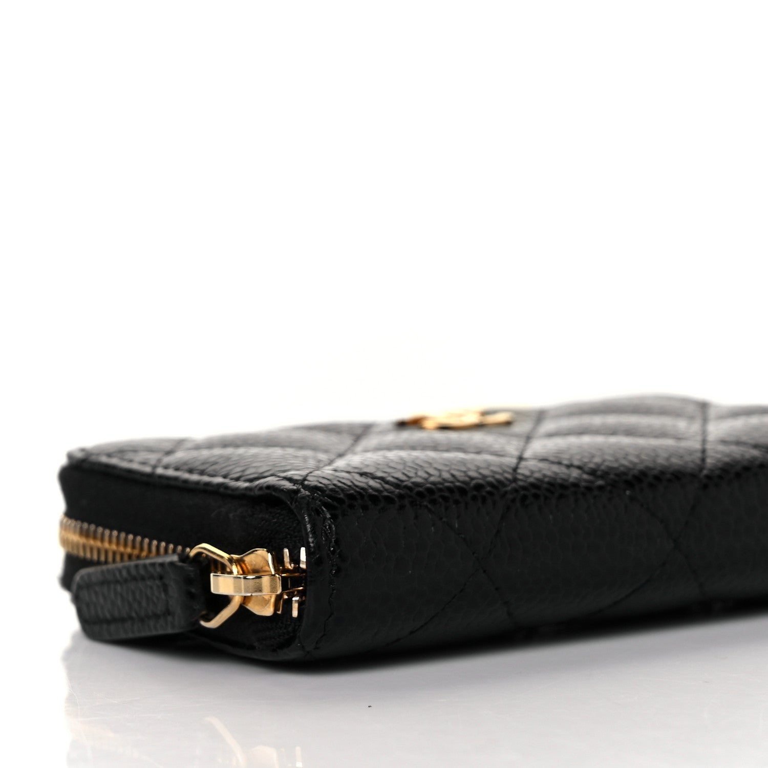 Chanel Caviar Quilted Zip Coin Purse Black 8 of 9