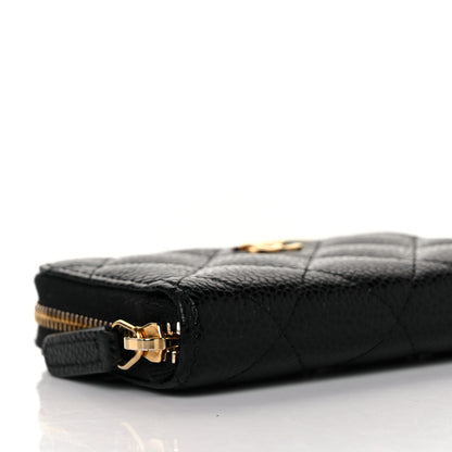 Chanel Caviar Quilted Zip Coin Purse Black 8 of 9