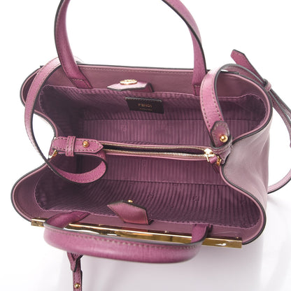 Fendi Vitello Elite Flamingo Petite 2Jours Tote Lilla Glicine 6 of 9