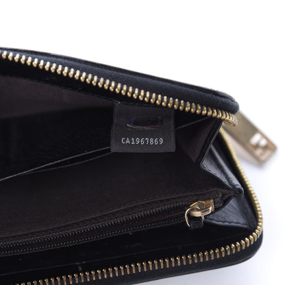 Fendi Pequin Cuoio Vegetale Zip Around Wallet Tobacco Black 6 of 10