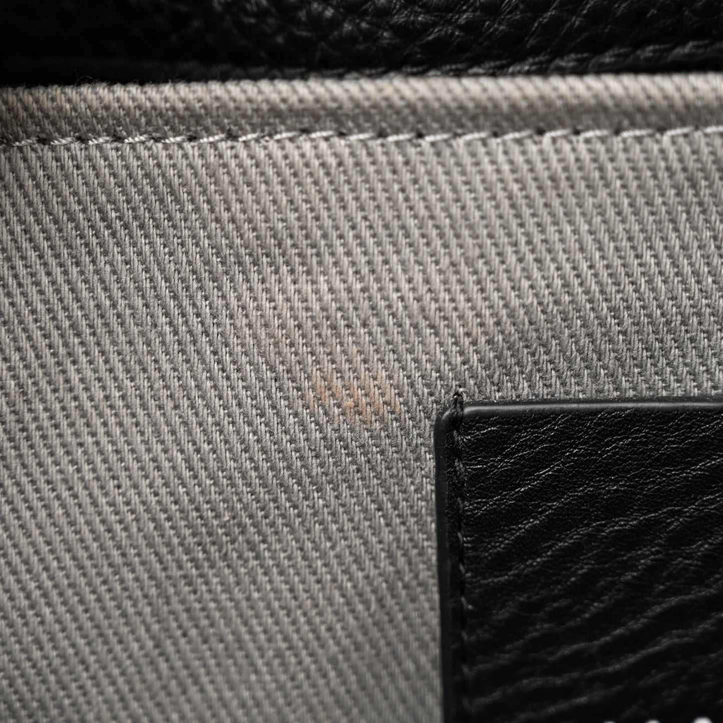 Grained Calfskin Small The Tote Bag Black
