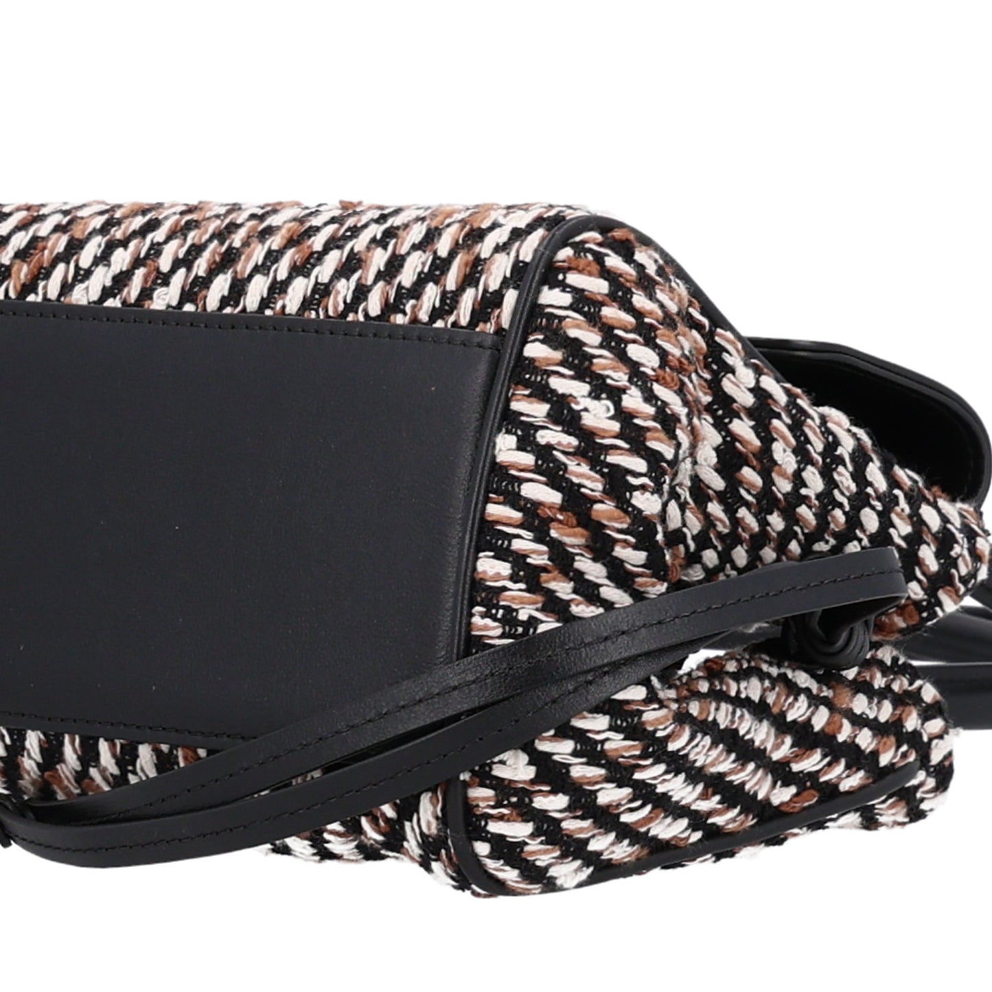 Tweed Calfskin Urban Essentials Small Shopping Bag Black Multicolor