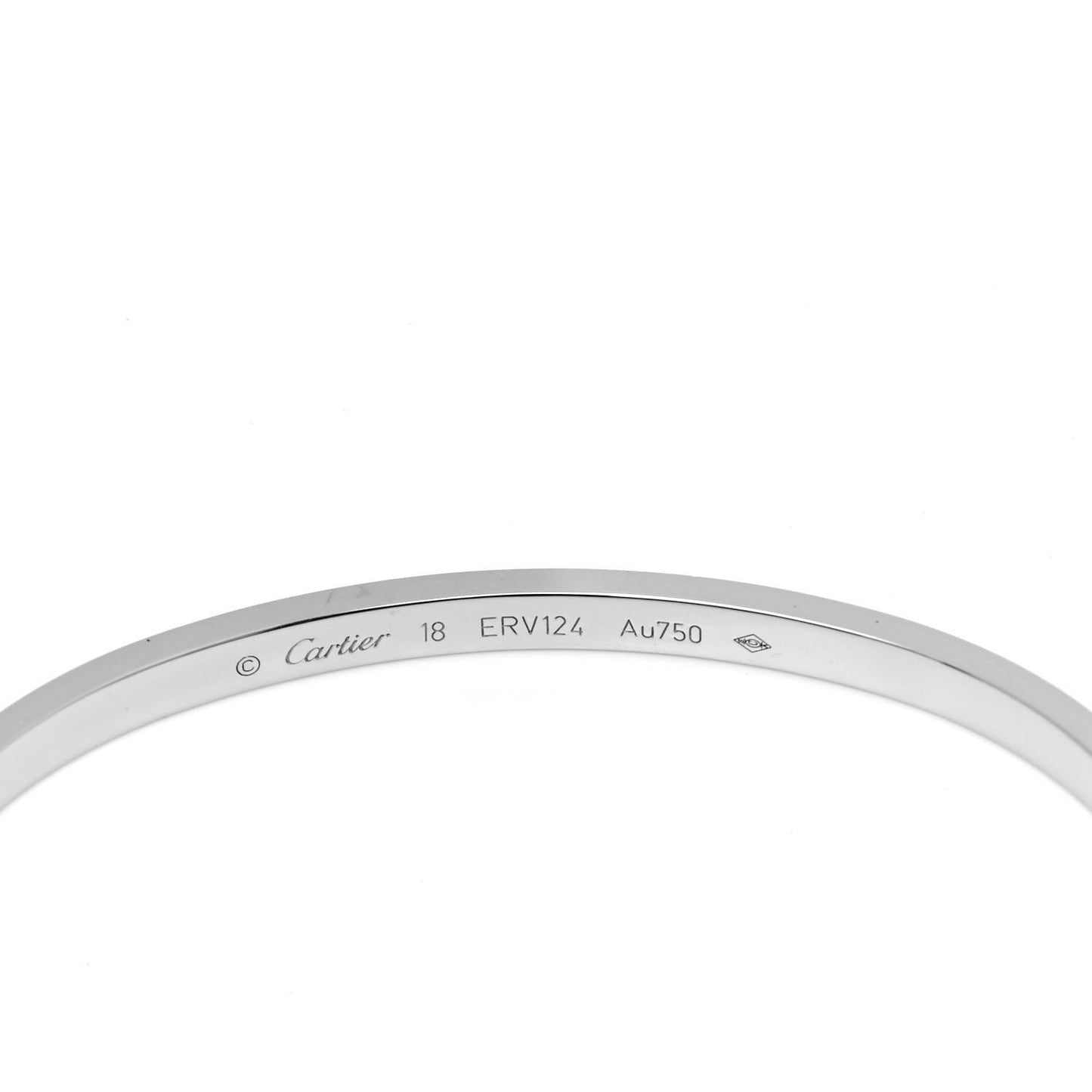 18K White Gold Small LOVE Bracelet 18
