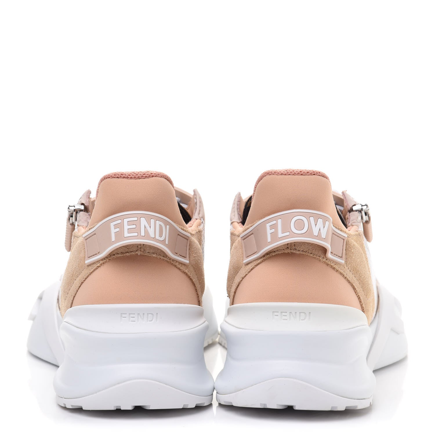 Fendi Nylon Suede Transparent Fendi Flow Low Top Sneakers 37 Light Rose 5 of 11