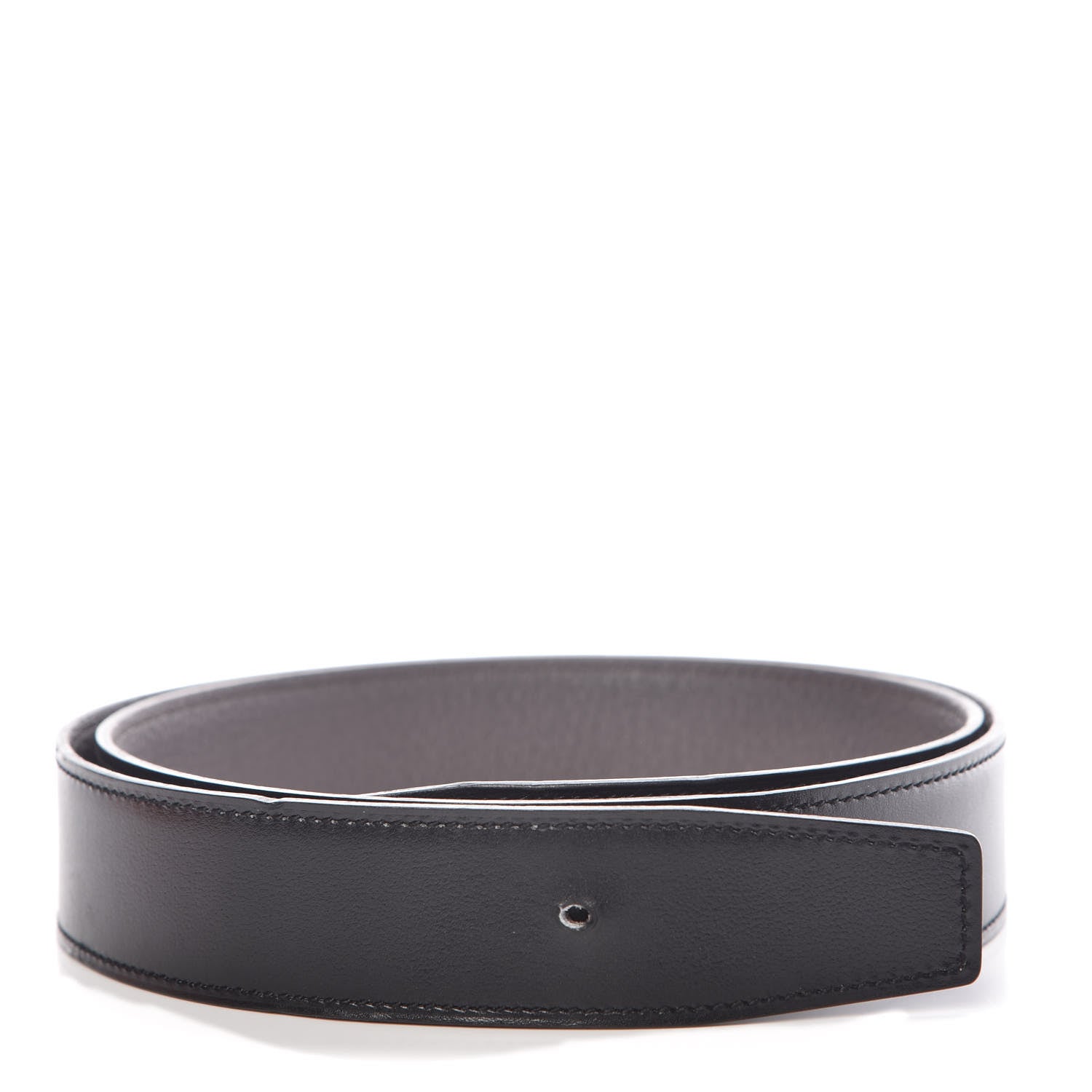 Hermes Box Togo 32mm Belt Strap 85 Black Etain 1 of 10