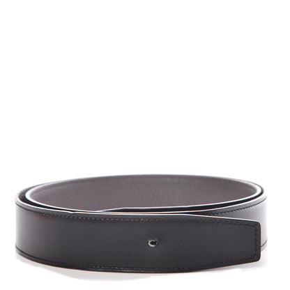 Hermes Box Togo 32mm Belt Strap 85 Black Etain 1 of 10