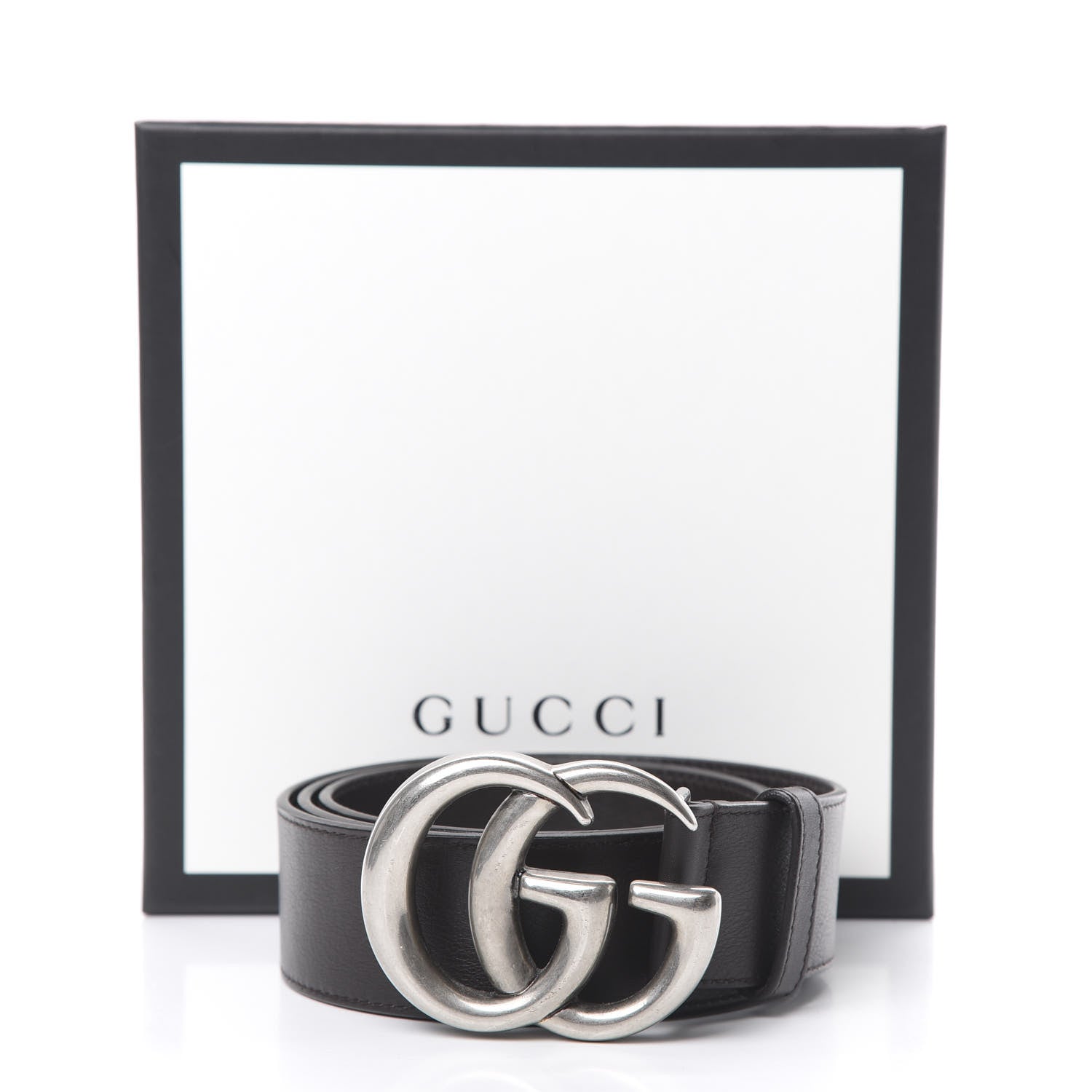 Gucci Moon Calfskin Nickel Double G 40mm Belt 95 38 Black 7 of 7