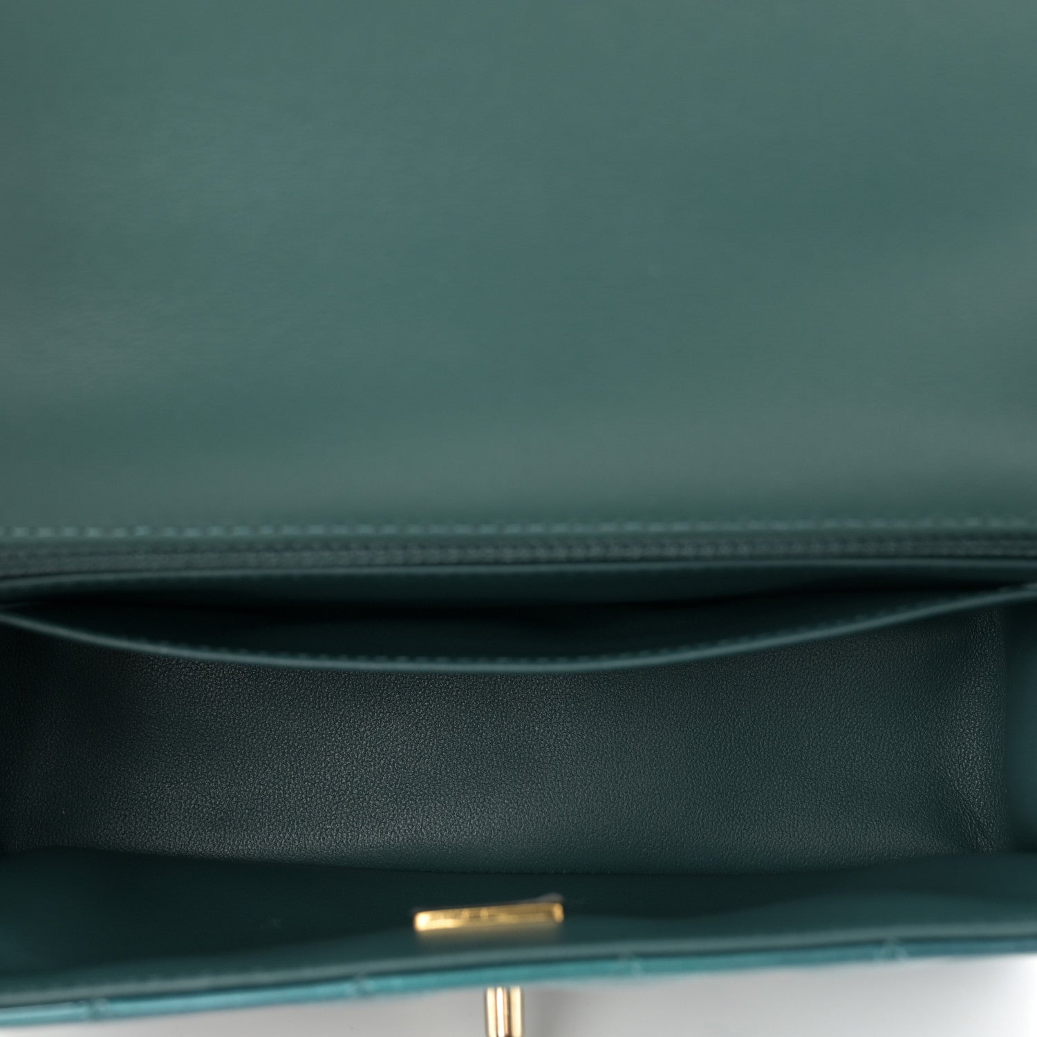 Chanel Shaded Patent Calfskin Quilted Mini Rectangular Flap Green Blue 5 of 11