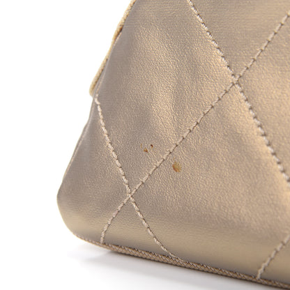 Chanel Metallic Coated Canvas Paris Biarritz Makeup Pouch Gold 8 of 9
