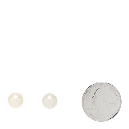 Tiffany Sterling Silver Freshwater Cultured Pearl 9-9.5mm Ziegfeld Earrings 2 of 5