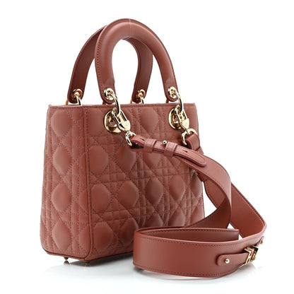 Christian Dior Lambskin Cannage Small My ABCDior Lady Dior Rust 3 of 10