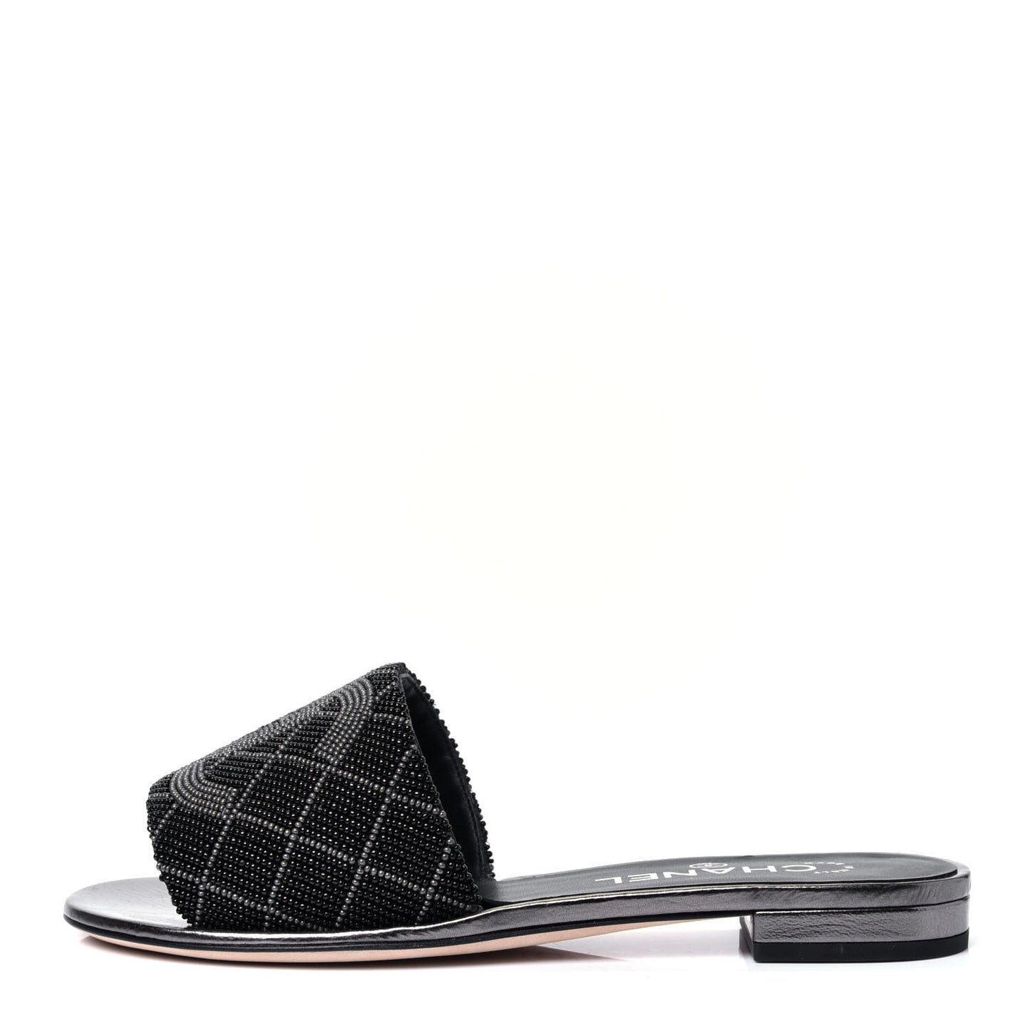 Pearl Embroidery CC Mules 37 Black