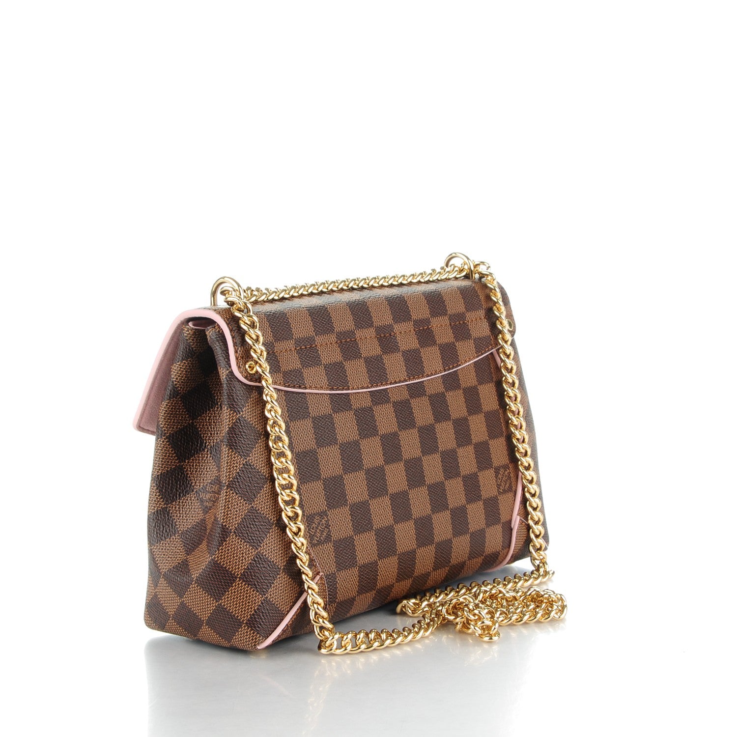 Louis Vuitton Damier Ebene Caissa Clutch Rose Ballerine 3 of 7