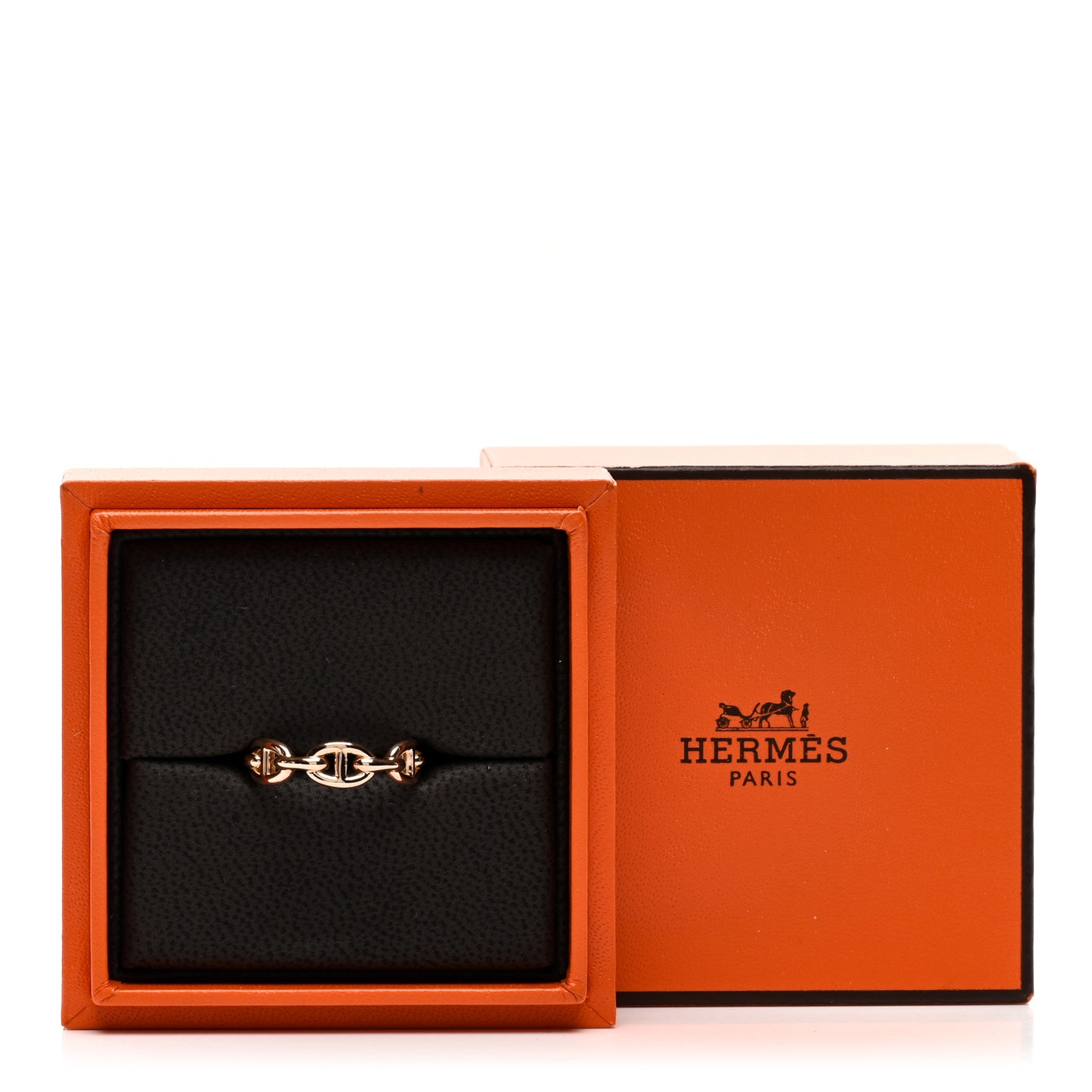 18K Rose Gold PM Chaine d'Ancre Enchainee Ring 58 8.25