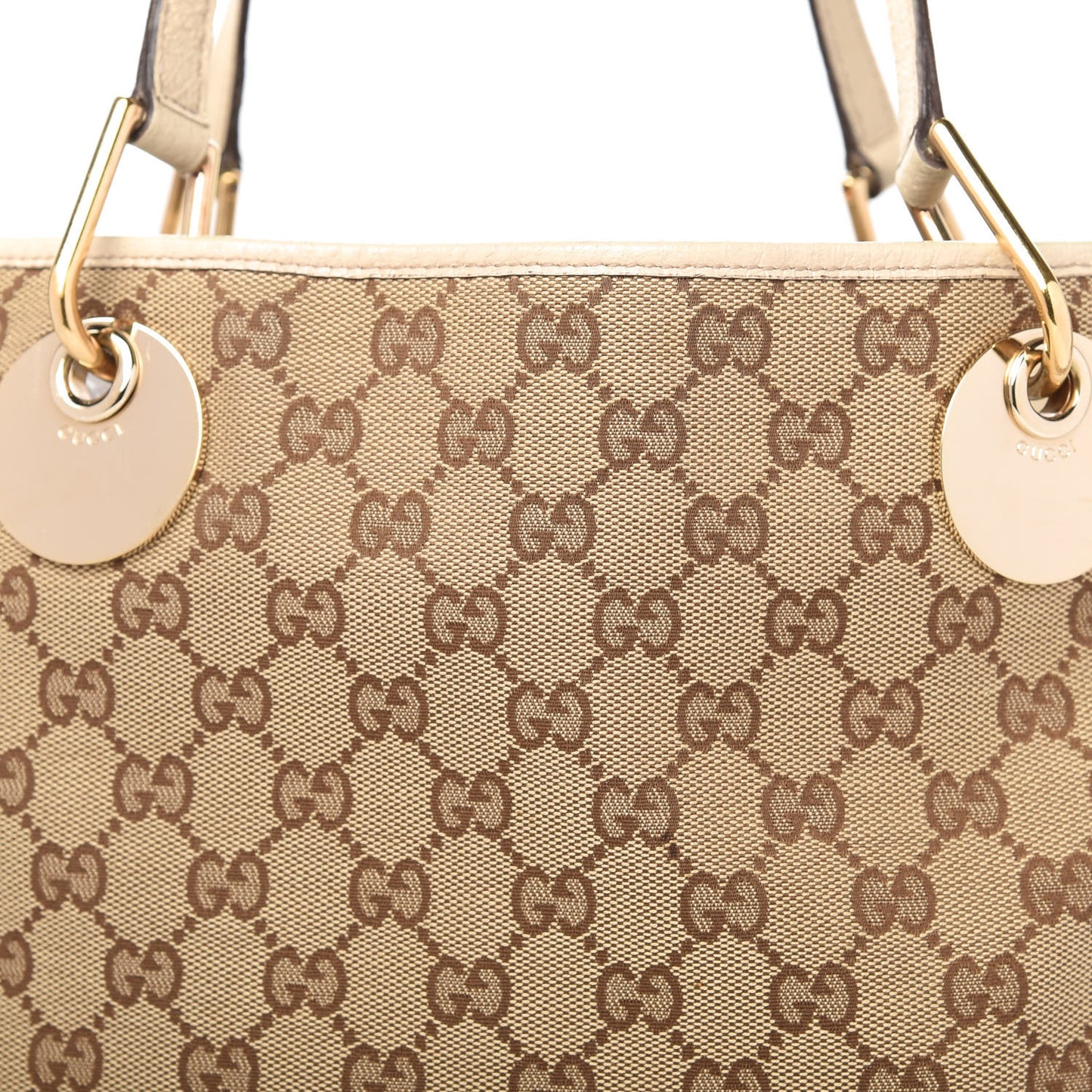 Monogram Large Eclipse Tote Beige White