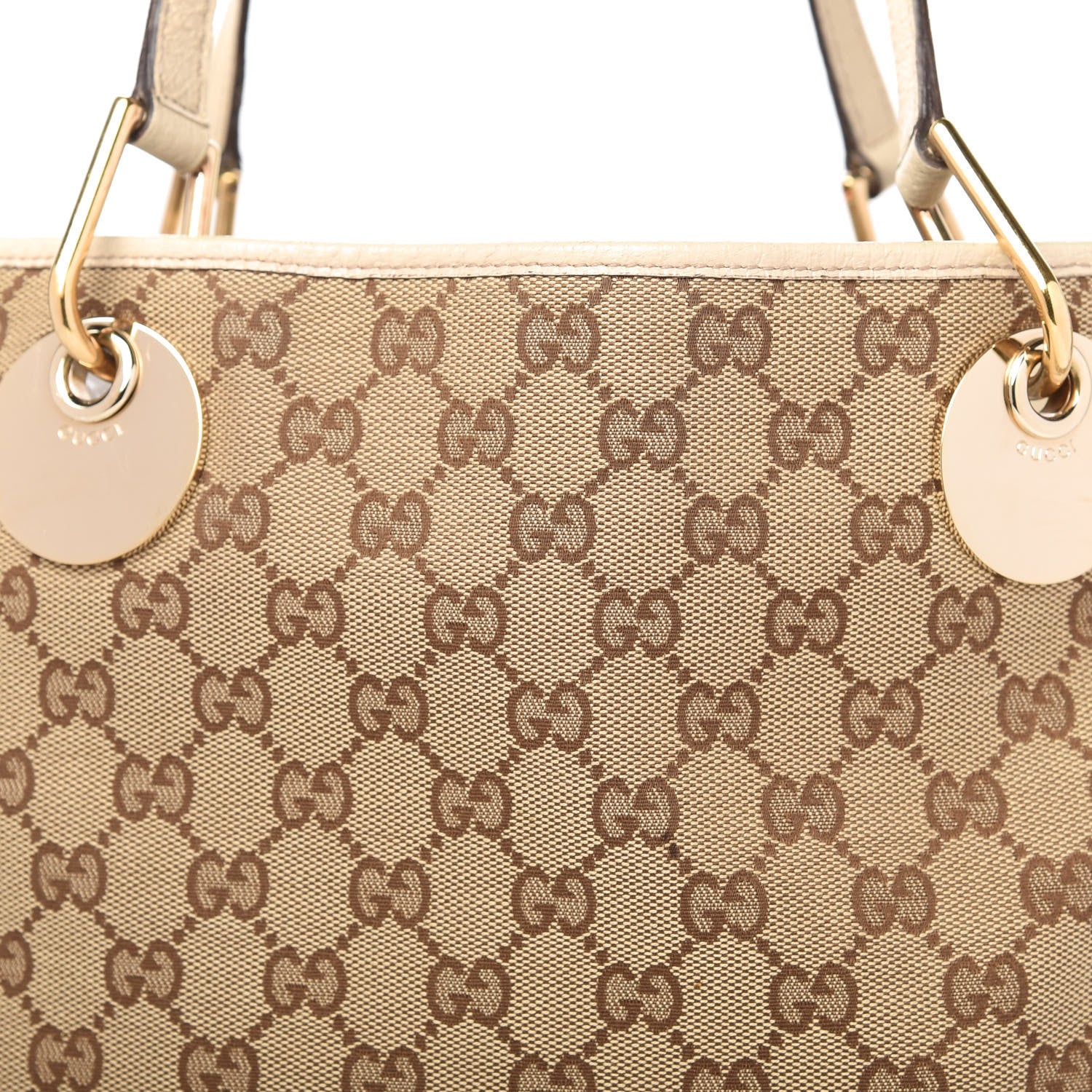 Gucci Monogram Large Eclipse Tote Beige White 8 of 10