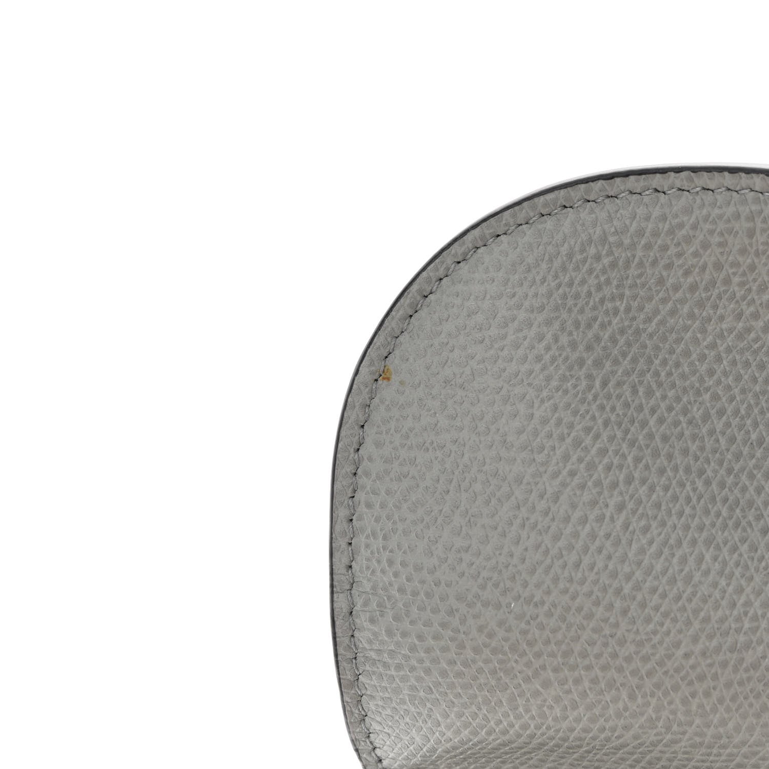 Christian Dior Grained Calfskin Saddle Chain Wallet Pouch Grey Stone 13 of 15