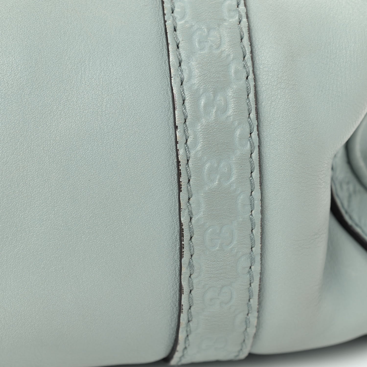 Gucci Calfskin Microguccissima Trim Small Boston Light Blue 14 of 14