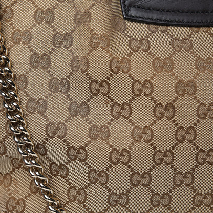 Gucci Monogram Margaux Calfskin Medium Emily Hobo Beige Ebony Cocoa 15 of 18