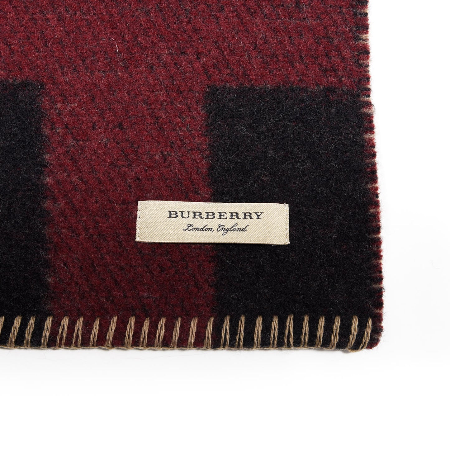 Wool Cashmere Half Mega Check Blanket Scarf House Check