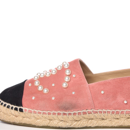 Chanel Suede Pearl CC Espadrilles 37 Pink 13 of 19