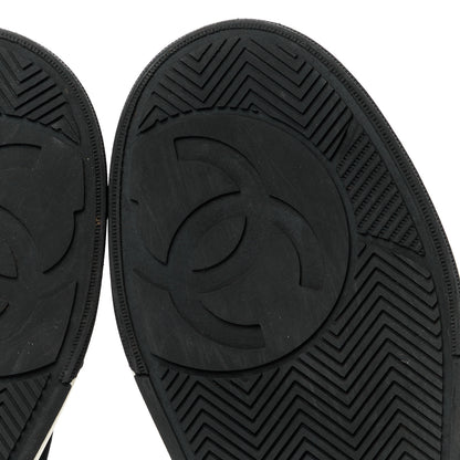 Chanel Fabric Womens Logo Sneakers 36.5 Black White 6 of 10