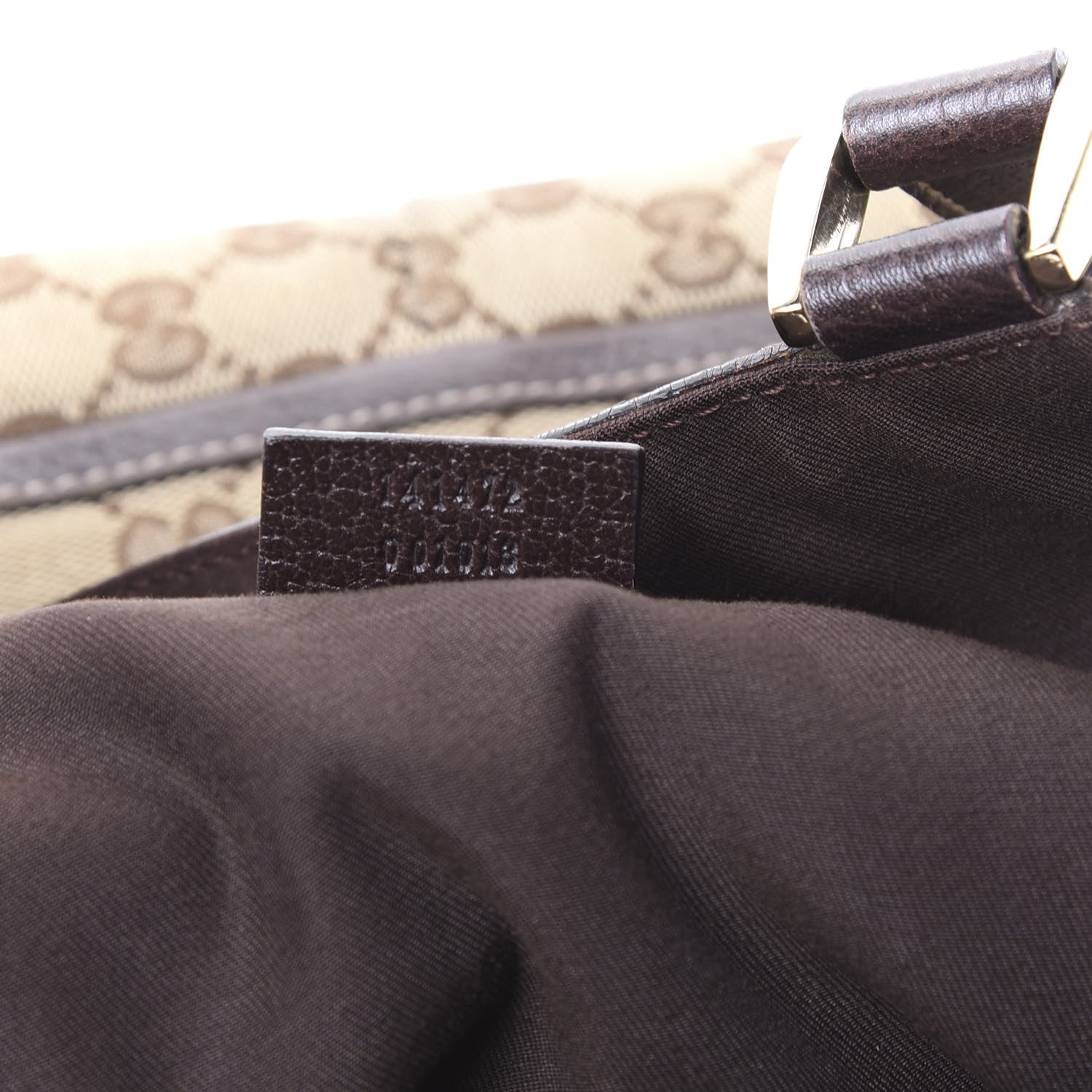 Gucci Monogram Large Abbey Tote Dark Brown 8 of 9