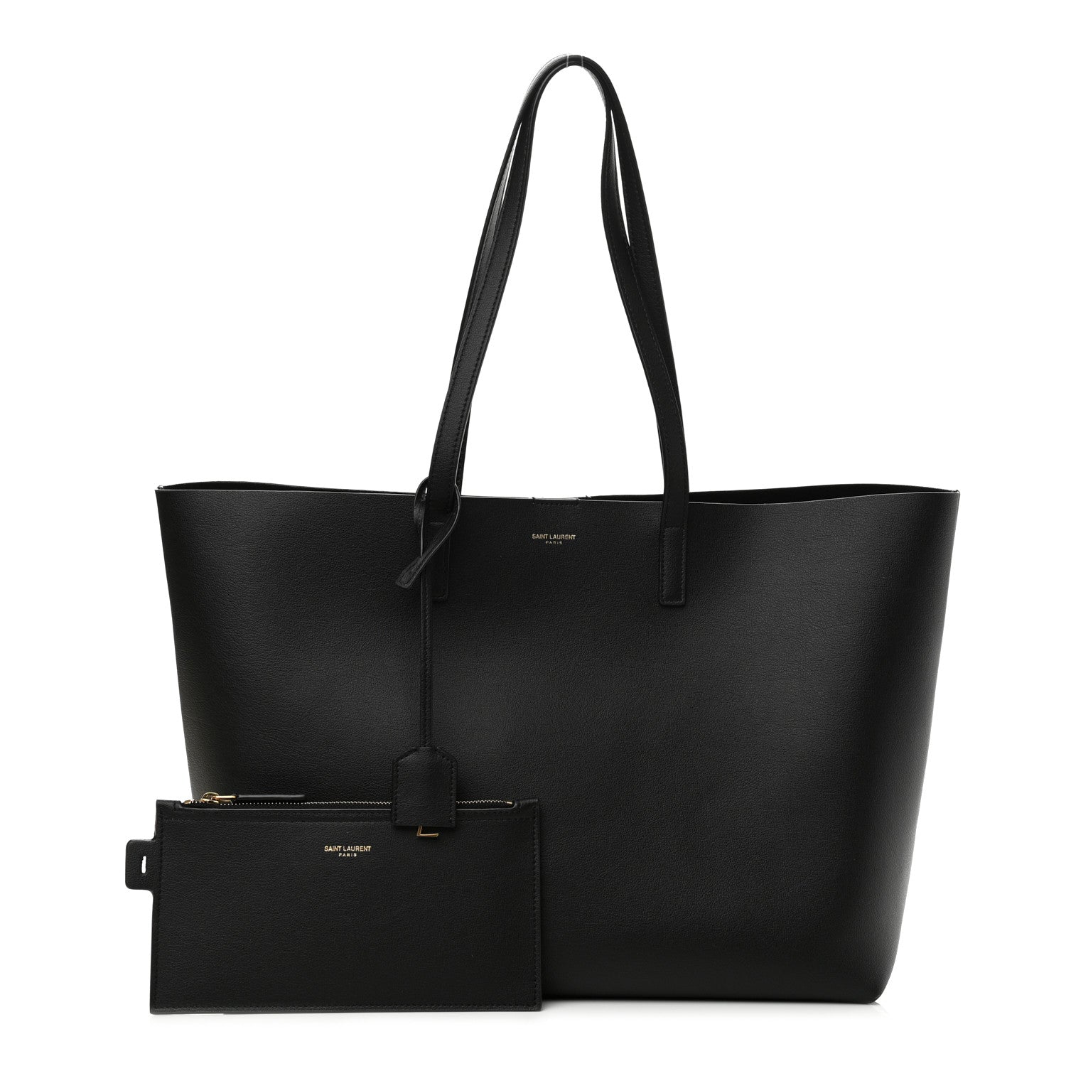Saint Laurent Calfskin Large Shopping Tote Black 1 of 9