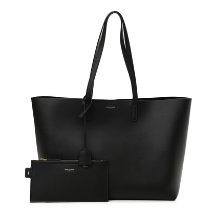 Saint Laurent Calfskin Large Shopping Tote Black 1 of 9