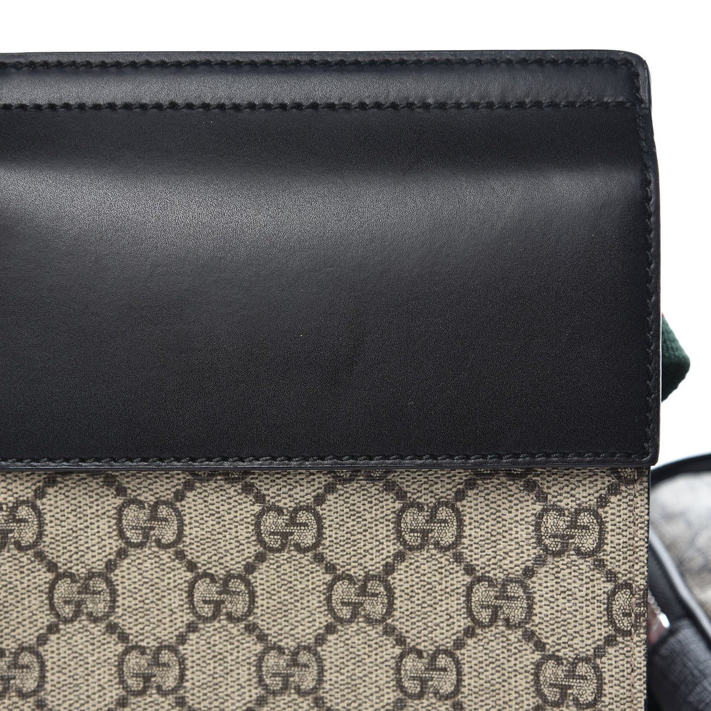 GG Supreme Monogram Web Belt Bag Black